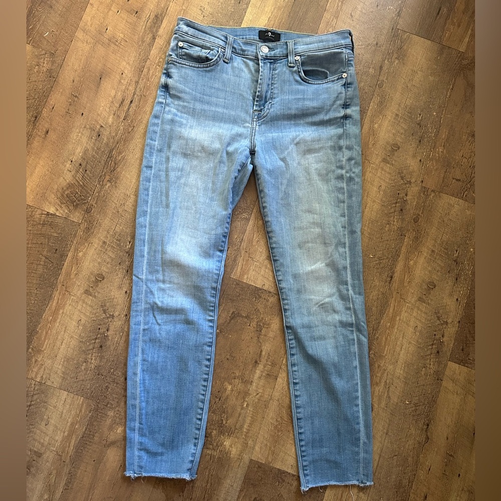 7 For All Mankind Light Blue Ankle Jeans size 29